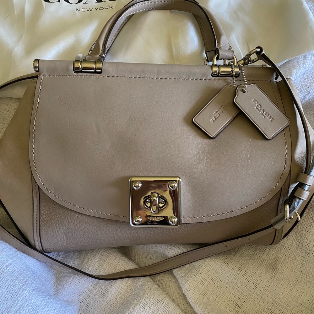 NWT COACH DRIFTER LARGE SATCHEL HANDBAG LEATHER | SUEDE